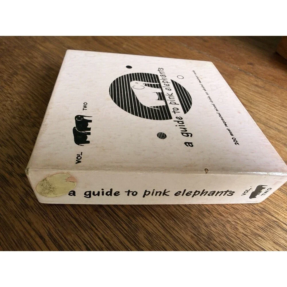 1957 A Guide to Pink Elephants Cocktail Recipe Book with Box vol. 2 MCM barware
